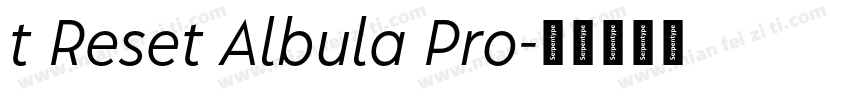 t Reset Albula Pro字体转换